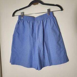 Women's vintage sport timer high-rise elastic waistband pull-on shorts.